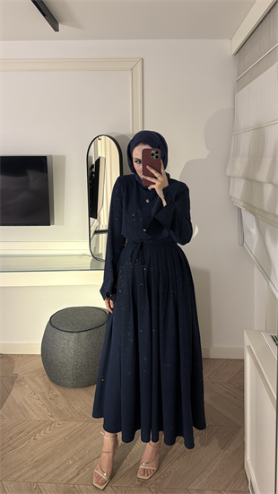 Aysa Simli Etekli Takım - Lacivert