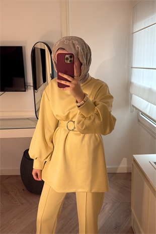 Azel Kemerli Scuba Takım-butter Yellow