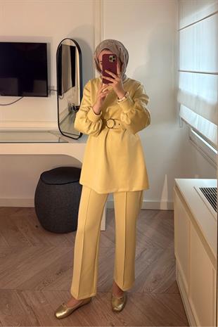 Azel Kemerli Scuba Takım-butter Yellow