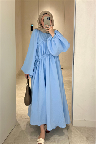 Fuga Pamuk elbise-bebe mavi 