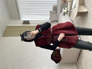 Angora yelek -bordo - vakronline