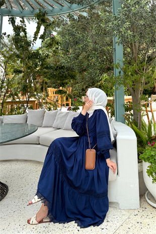 Rüya etekli takım-lacivert - Vakronline