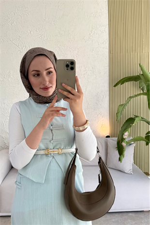 Tesettür Tuus etekli takım-Bebe mavisi - vakronline