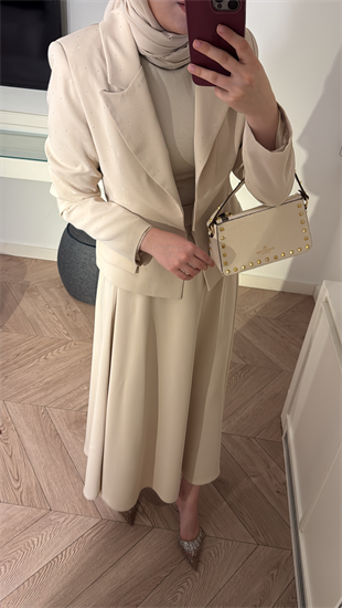 Berceste Etekli Takım - Bej