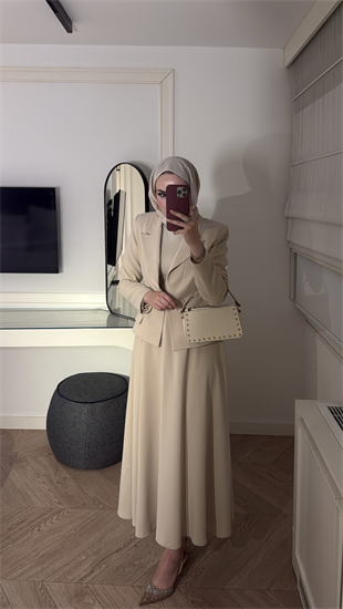 Berceste Etekli Takım - Bej