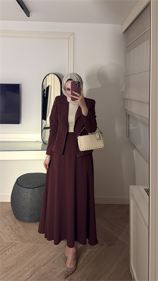 Berceste Etekli Takım - Bordo