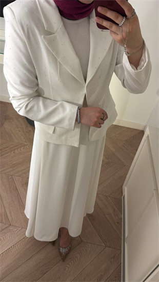 Berceste Etekli Takım - Ekru 