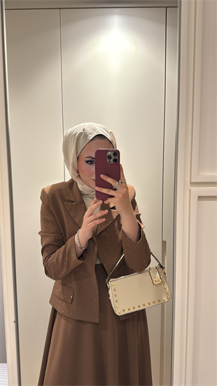 Berceste Etekli Takım - Kahve 