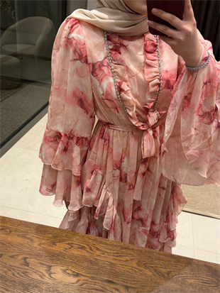 Biana Elbise - Pembe 