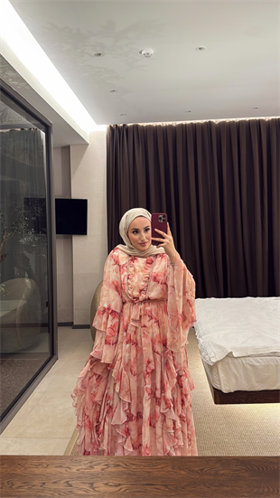 Biana Elbise - Pembe 