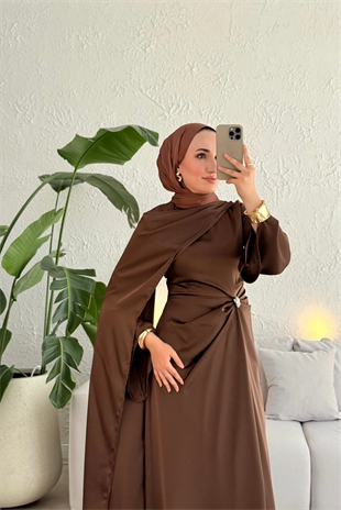 Since özel seri premium elbise -acı kahve 