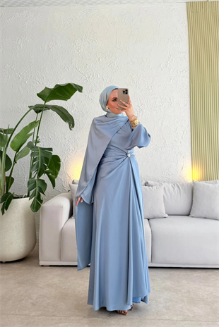 Since özel seri premium elbise -indigo