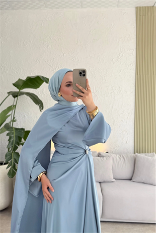 Since özel seri premium elbise -indigo