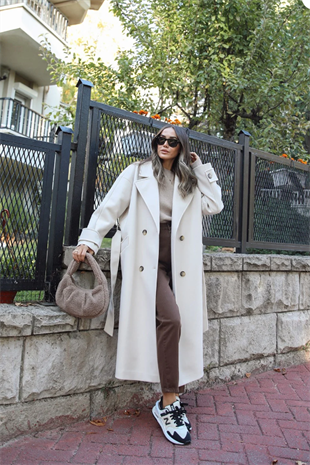 Massimo model kaşe kaban-bej - vakronline