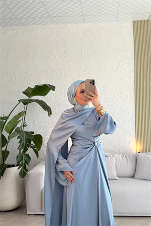 Since özel seri premium elbise -indigo