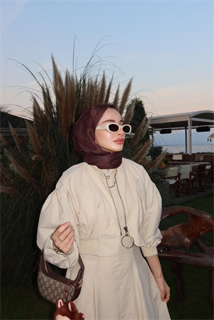 Ceketli Jile elbise - Taş