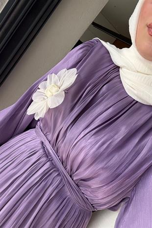 Elsa elbise-mor - Vakronline