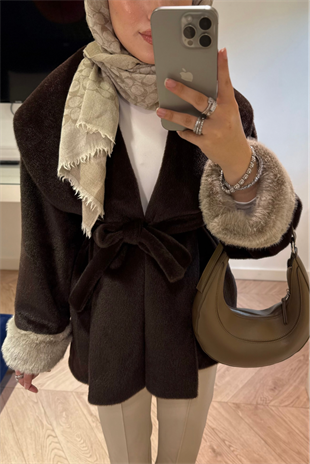 Kolları Tüylü Angora Kaban-kahve-bej