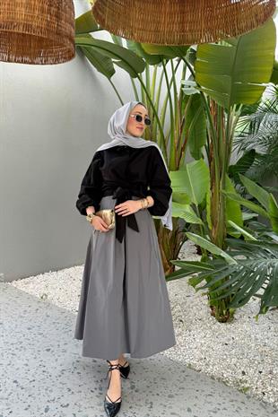 Prenses çan etek-gri - vakronline