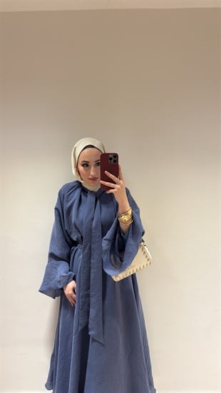 Dessy Volan Detay Elbise - İndigo