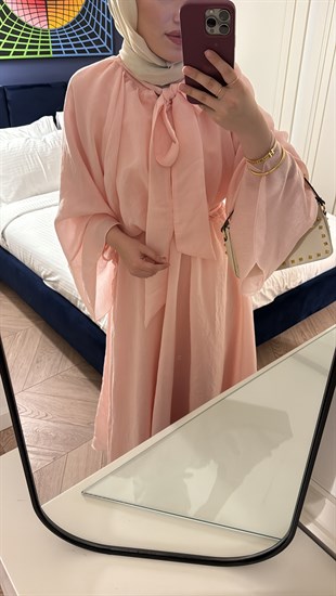 Dessy Volan Detay Elbise - Pembe