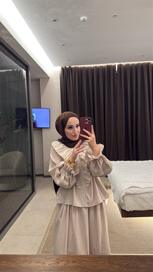 Dore Etekli Takım - Bej