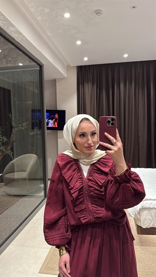 Dore Etekli Takım - Bordo 