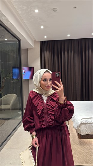 Dore Etekli Takım - Bordo 