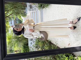 Mecy etekli takım-krem - Vakronline