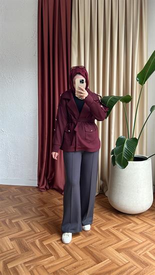 Oysh palazzo eşofman pantolon-antrasit - vakronline