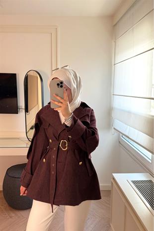 Camilla Denim Trençkot-Bordo