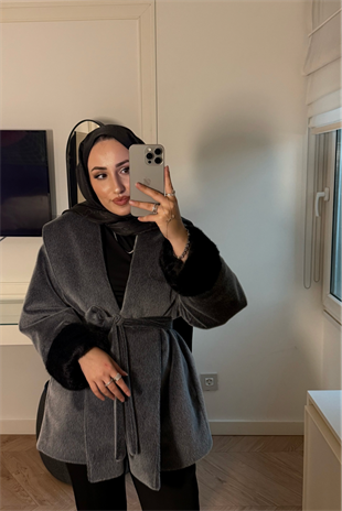 Kolları Tüylü Angora Kaban-Gri 