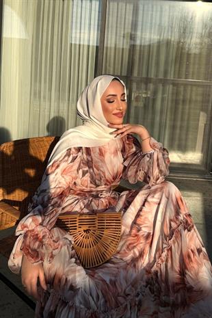 Cavalli elbise -kahve - vakronline