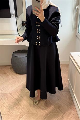 Puf Scuba Etekli Takım-Lacivert