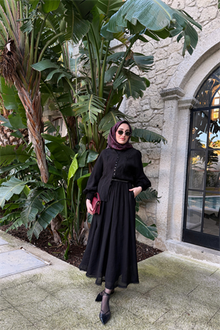 Efru Etekli Takım - Siyah