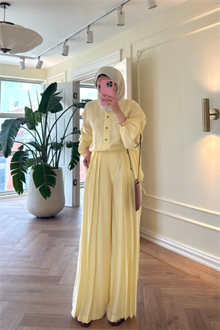 Elera Pantolonlu Takım - Sarı