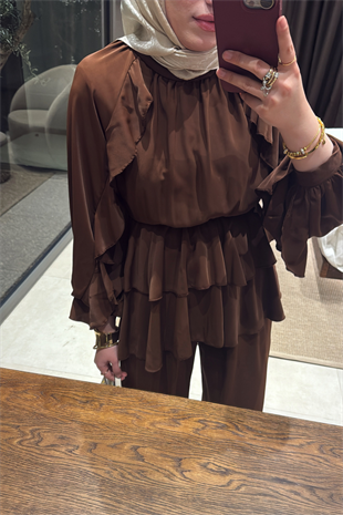 Emma Pantolonlu Takım - Kahve