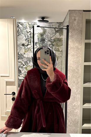 Kolları Tüylü Angora Kaban-Bordo