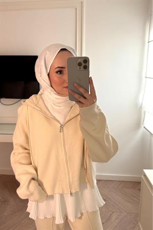 Premium Triko Takım-Bej