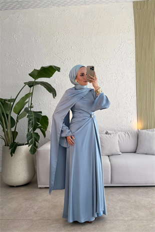 Since özel seri premium elbise -indigo