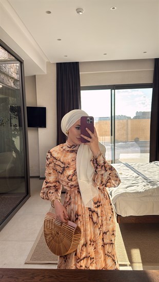 Glam Elbise - Bej