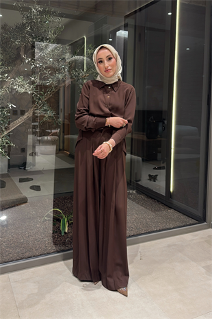 Godiva Pantolonlu Takım - Kahve