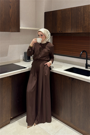 Godiva Pantolonlu Takım - Kahve