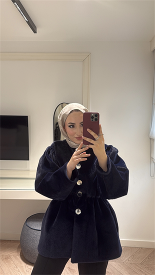 Gold fox Beli lastikli ceket- Lacivert