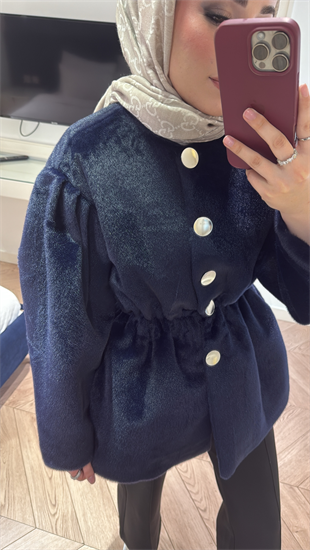 Gold fox Beli lastikli ceket- Lacivert