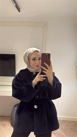 Gold fox Beli lastikli ceket- Lacivert