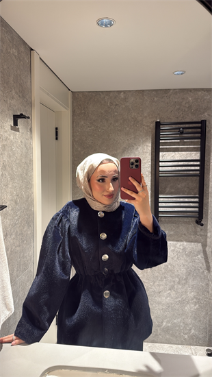 Gold fox Beli lastikli ceket- Lacivert