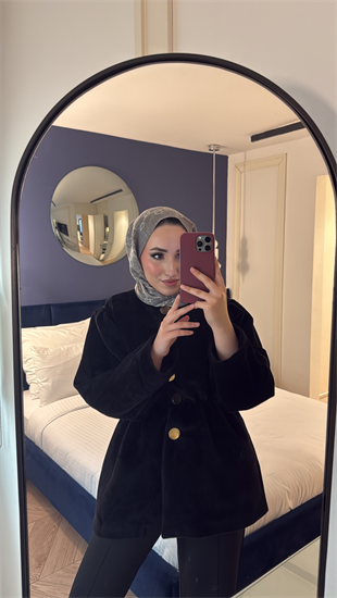 Gold fox Beli lastikli ceket-Siyah