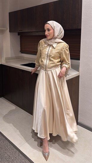 Hilde Etekli Takım - Bej