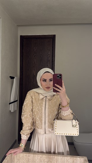 Hilde Etekli Takım - Bej